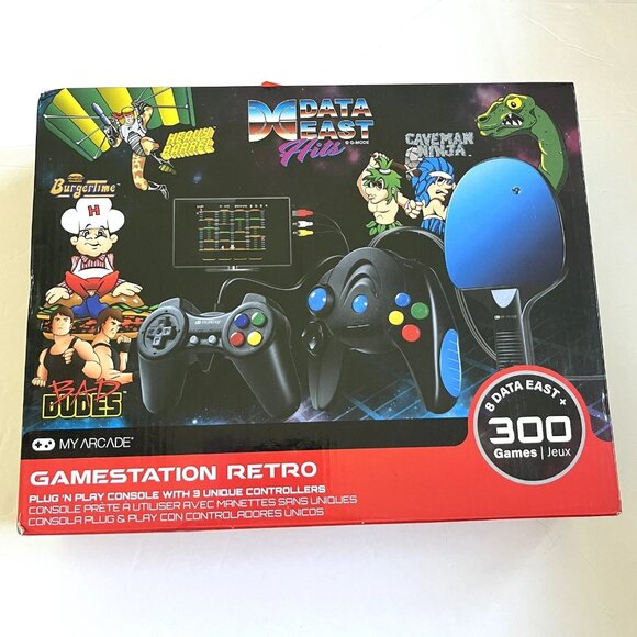 My Arcade Gamestation Retro Plug & Play Console w/ 3 Controllers & 300 Games - Picture 1 of 7